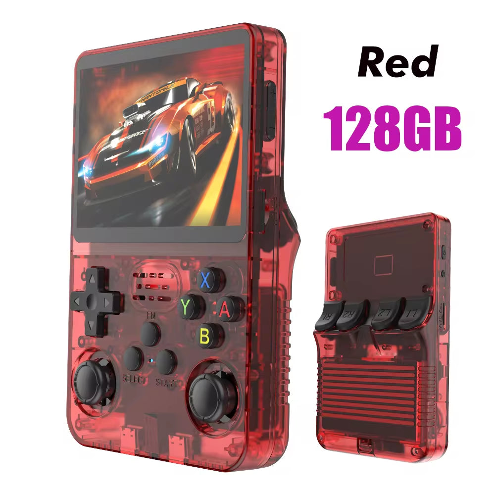 R36S Retro Handheld Video Game Console Linux System 3.5 Inch IPS Screen R35S Pro Portable Pocket Video Player 64GB Games